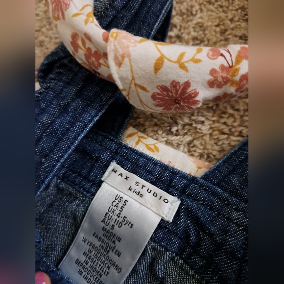 💜 Girls denim jumper outfit size 5 - Picture 4 of 5